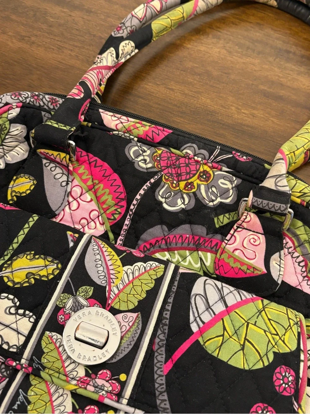 Retired Vera Bradley “Moon Blooms” Tote & matching wallet set